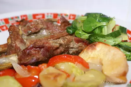 Баранья корейка запечённая с овощами: шаг 9