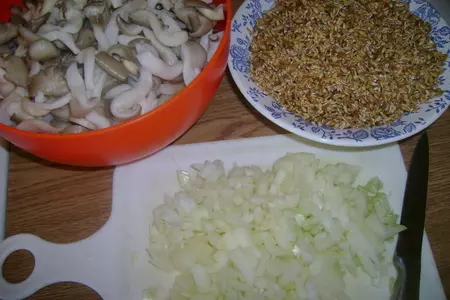 Плов из ачара с грибами: шаг 1