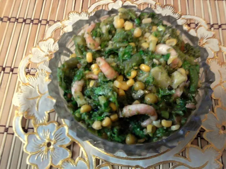 Салат креветочный с овощами "бантик": шаг 1