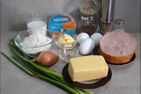 Блинчики с ветчиной и сырной корочкой.: шаг 1