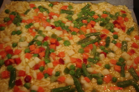 Закуска  сырная мозаика с овощами: шаг 2