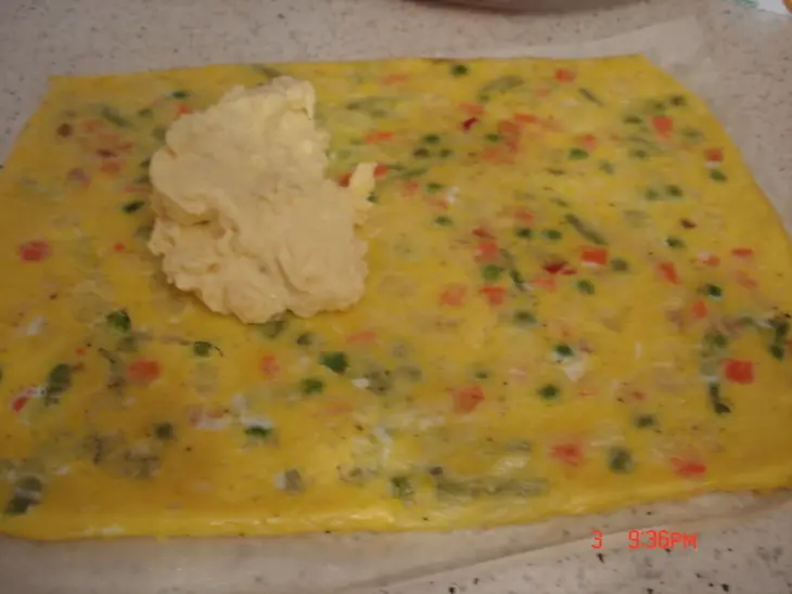 Закуска  сырная мозаика с овощами: шаг 5