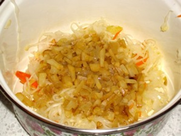 Салат с фасолью под яблочным или айвовым соусом: шаг 5
