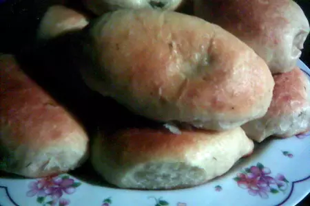 Постные пирожки с черемшой и сыром тофу: шаг 6