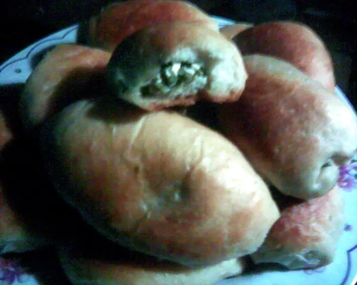 Постные пирожки с черемшой и сыром тофу: шаг 9