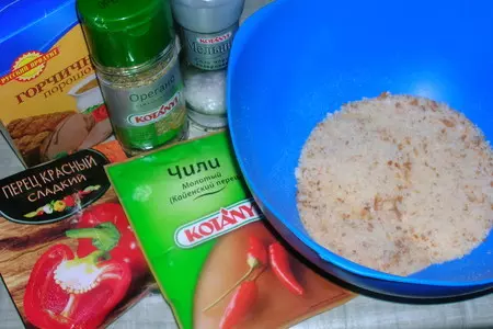 Одомашненная курица с диким рисом ( или курица в чесночных сухарях): шаг 4