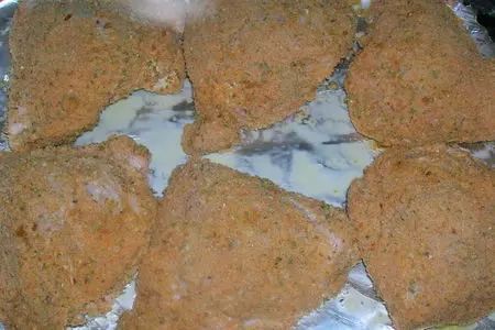 Одомашненная курица с диким рисом ( или курица в чесночных сухарях): шаг 6