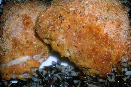 Одомашненная курица с диким рисом ( или курица в чесночных сухарях): шаг 8