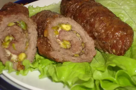 Рулетики из говядины с фисташками: шаг 5