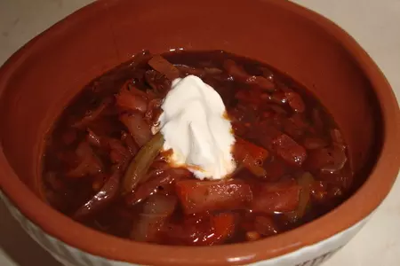 Борщ  (с мясом, но без картошки): шаг 1
