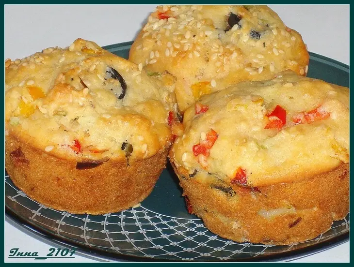 Маффины  постные с паприкой и маслинами: шаг 5