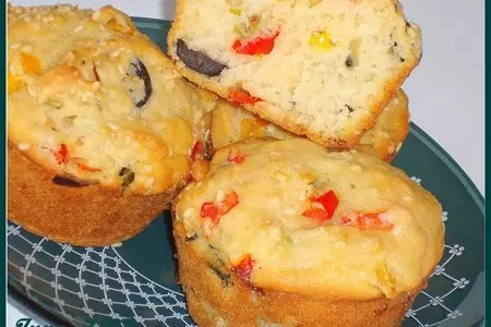 Маффины  постные с паприкой и маслинами: шаг 6