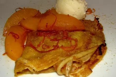 Блины фламбе с персиками (для маленькой такой компании): шаг 8