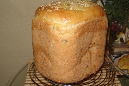 Хлеб для хлебопечки ( с зелеными оливками,маринованым перчиком,и травками пряными): шаг 1