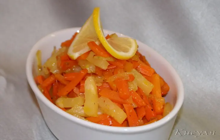 Пикантная закуска из моркови с ананасами: шаг 6