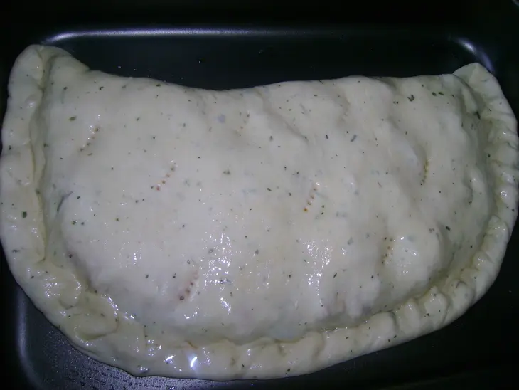 Кальцоне с курицей  и овощами: шаг 9