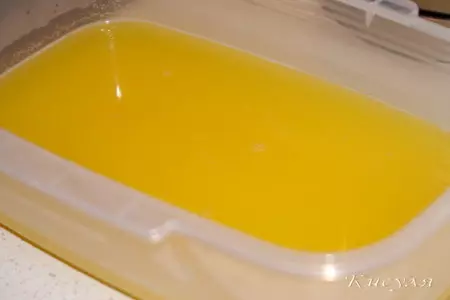 Салат с форелью и апельсиновым желе: шаг 2