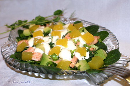 Салат с форелью и апельсиновым желе: шаг 4