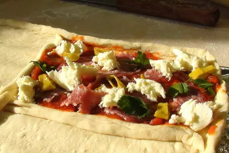 Пицца «четыре вкуса» pizza quattro gusti.: шаг 10