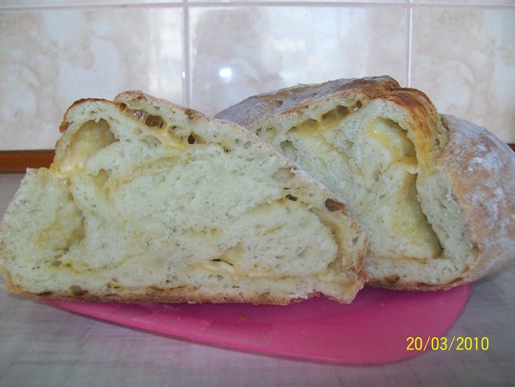 Хлеб с сыром: шаг 1
