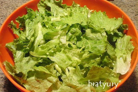 Весенний салат со сладким винегретом: шаг 1