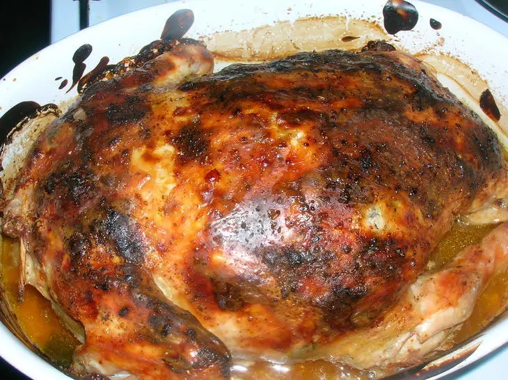 Многочисленная на сайте, но первая для меня - фаршированная курица без костей с начинкой.: шаг 13
