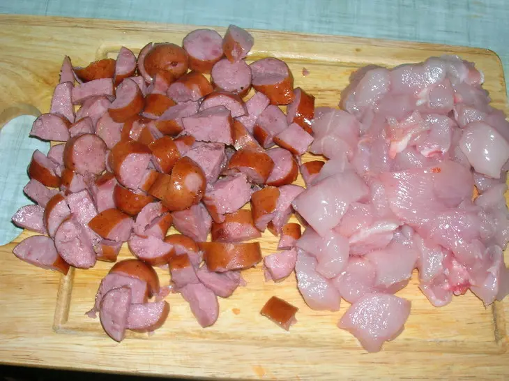Сарту ( рисовый "пирог" со сборной мясной начинкой): шаг 4