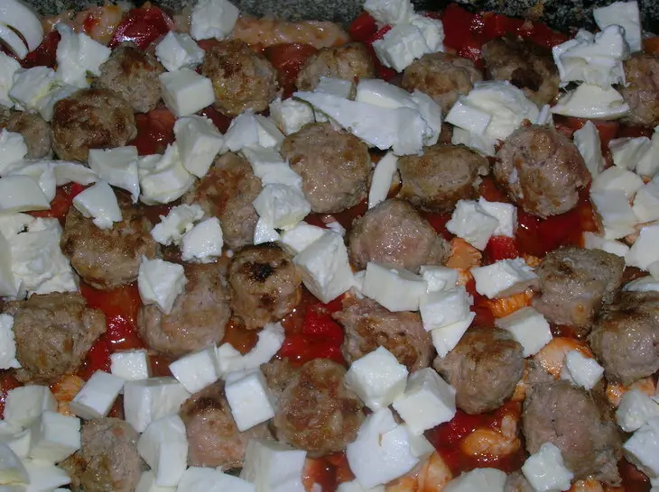 Сарту ( рисовый "пирог" со сборной мясной начинкой): шаг 13