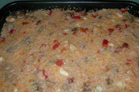 Сарту ( рисовый "пирог" со сборной мясной начинкой): шаг 14
