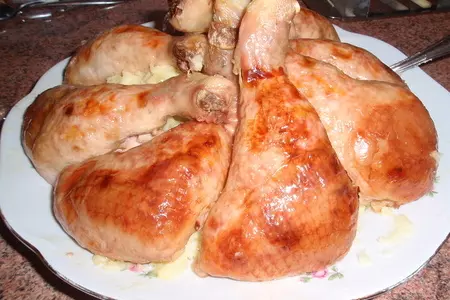 Фаршированные куриные окорочка: шаг 5