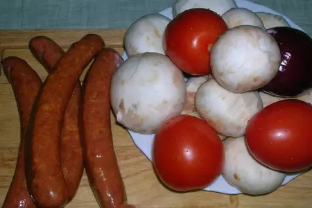 Теплый салат с баклажанами, макаронами и грибами (вкусный, полноценный ужин): шаг 3