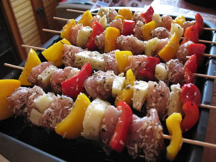 Куриные шашлычки с овощами: шаг 2