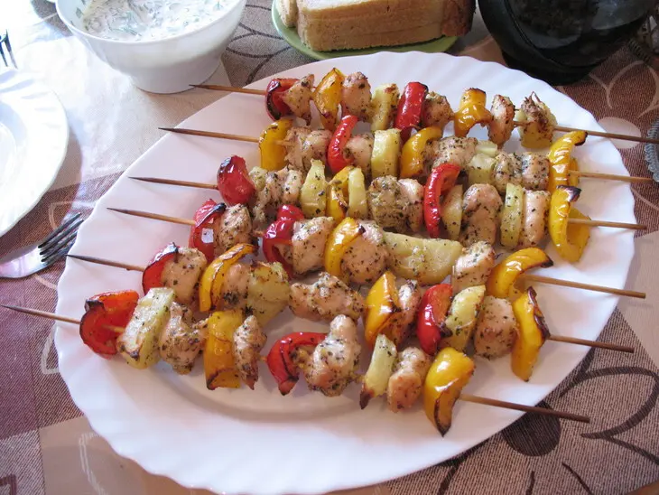 Куриные шашлычки с овощами: шаг 3