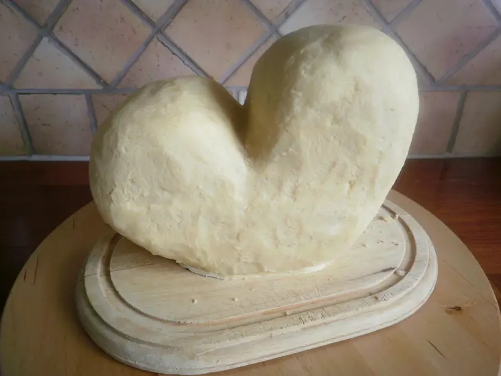 Торт-сердце 3д, кокосовый маслянный бисквит: шаг 12