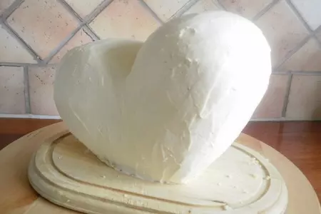 Торт-сердце 3д, кокосовый маслянный бисквит: шаг 13