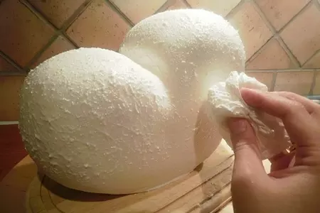 Торт-сердце 3д, кокосовый маслянный бисквит: шаг 16