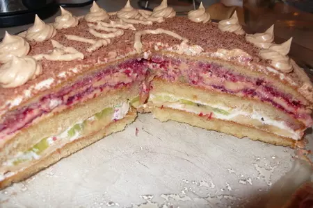Торт (коржи на кефире): шаг 2