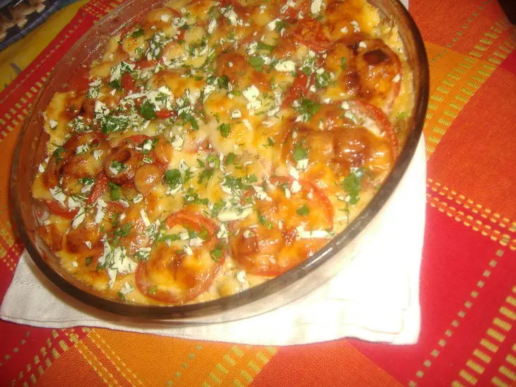 Картофельная запеканка с помидорами и сыром!: шаг 5