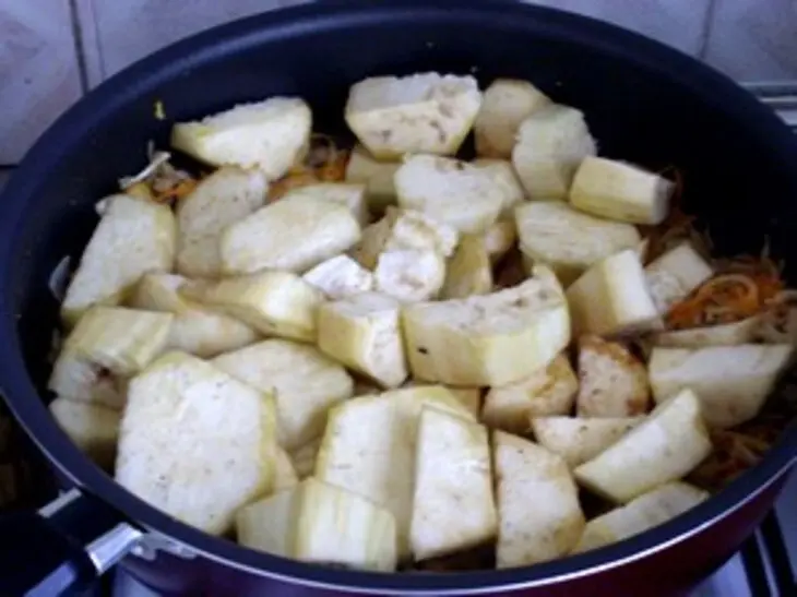Баклажаны с грибами в ореховом соусе: шаг 5