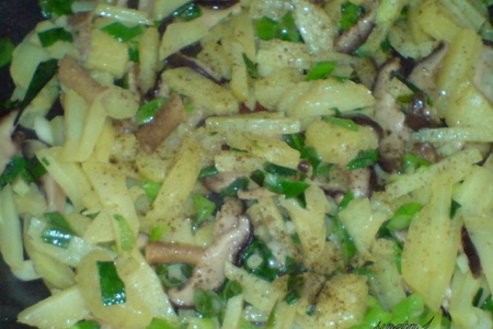 Запечённая форель с цуккини, картофелем и маринованными грибами в сливках: шаг 8