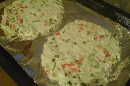 Фокачча с сыром, сладким перцем и зелёным луком: шаг 6