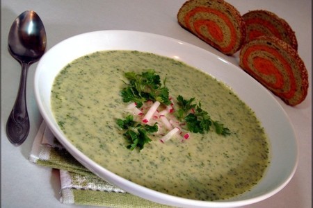 Зелёный суп-пюре с кольраби "витаминка".: шаг 6