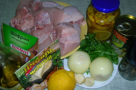 Тажин из курицы с солеными лимонами: шаг 1