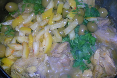 Тажин из курицы с солеными лимонами: шаг 5