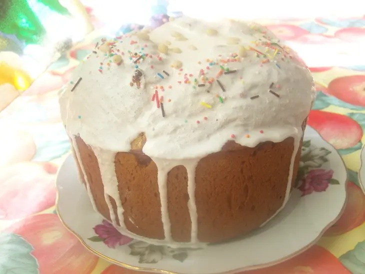 Кулич  с орехами и курагой: шаг 6