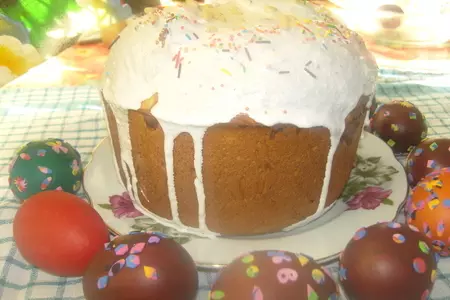 Кулич  с орехами и курагой: шаг 7