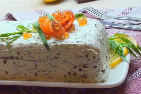 Холодная рыбная лазанья с икрой, творогом и зеленью.: шаг 8