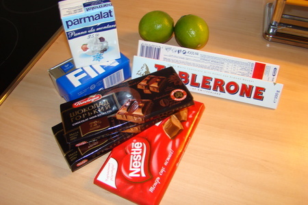 Шоколадно-лаймовые дольки (домашние конфеты): шаг 1