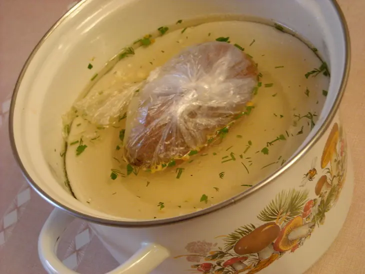 Закуска из соленых баклажанов.: шаг 6