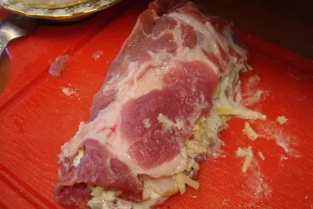 Мясной рулетик с грибным соусом: шаг 5